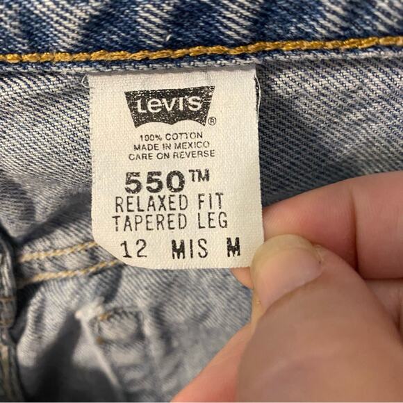 Levi's womens relax fit taper leg Jeans vintage 550 1992 100% denim cotton 12 - Picture 4 of 10
